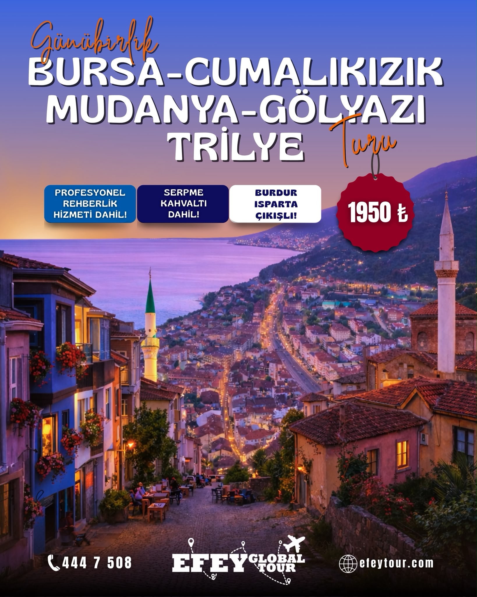 GÜNÜBİRLİK BURSA MUDANYA GÖLYAZI TRİLYE TURU