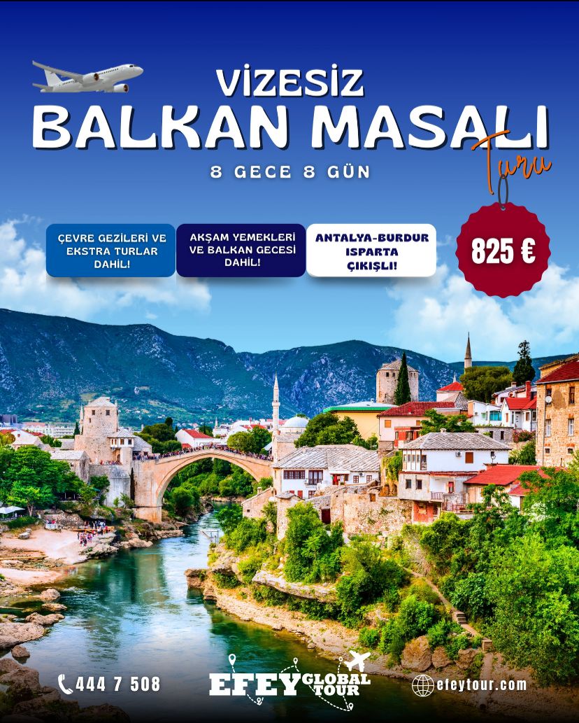 VİZESİZ UÇAKLI BALKAN MASALI TURU 