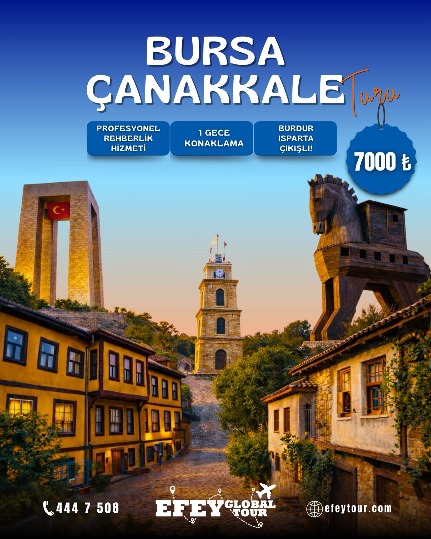 1 GECE KONAKLAMALI BURSA ÇANAKKALE TURU